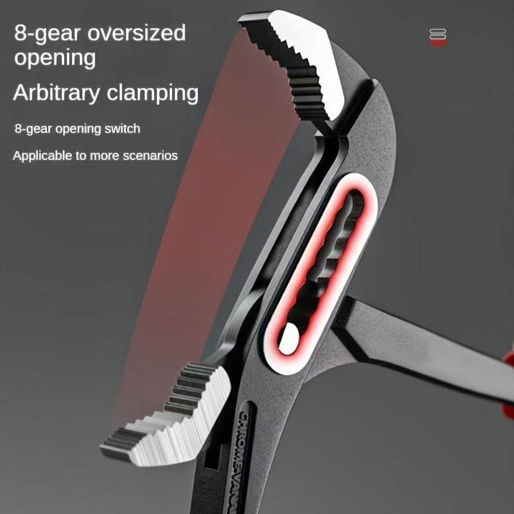 Water Pump Pliers Adjustable Heavy Duty Wrench 8" 10" 12" – Large Opening Quick Adjust, Multi-Grip Channel Lock Tool for Pipeline, Plumbing, Bathroom & Car Maintenance