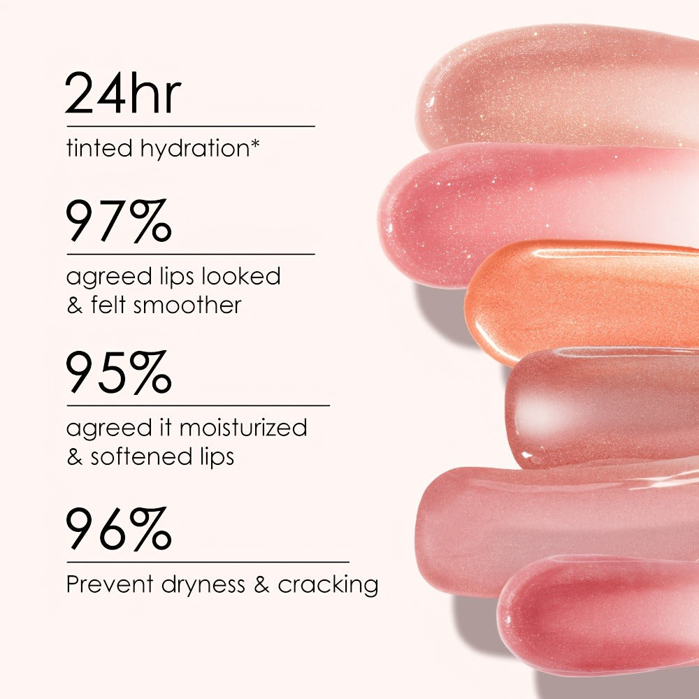 Lip Balm CATKIN Tinted Stick with Five Named Shade Options, Glossy Finish and Floral Packaging