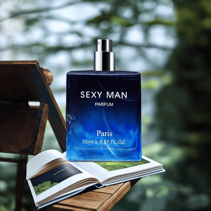 Cologne Spray for Men SEXY MAN Two-Bottle Set with 7054A and 7054B Color Options and Gift Vial