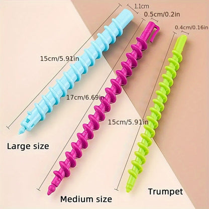Spiral Hair Curling Rod Set in Small, Medium or Large Options with 39- and 42-Piece Counts