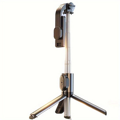 40.55-Inch Foldable Phone Tripod and Selfie Stick with Black Finish, Adjustable Holder and Remote
