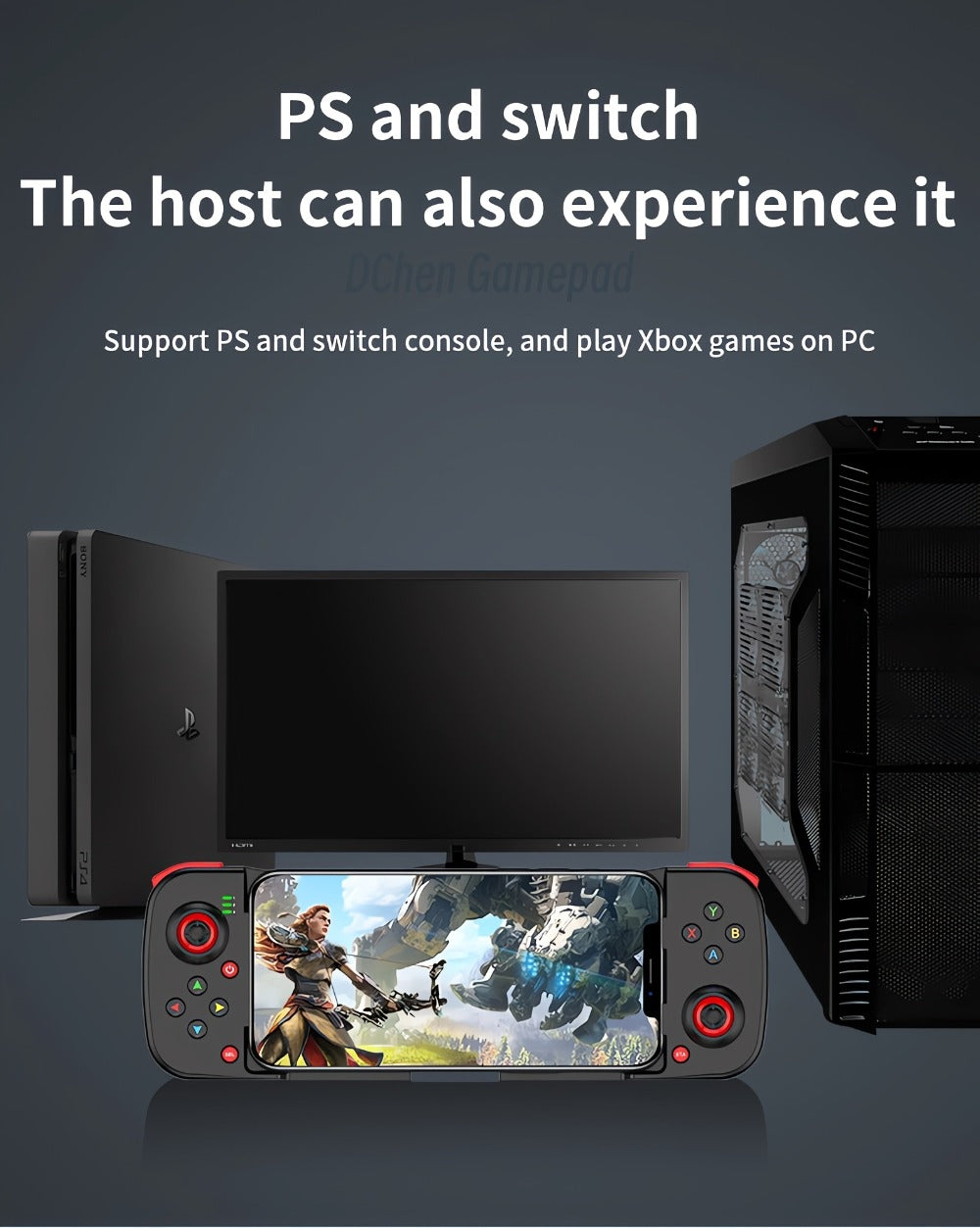 Bluetooth Wireless Gamepad Controller for iPhone Android PC Tablet Steam Deck – Rechargeable, Ergonomic Design, Multiple Colors, Compatible with PUBG COD Mobile Genshin Impact