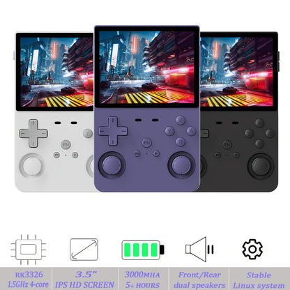 Handheld Game Console L35 with 3.5-Inch IPS HD Display, Open-Source Linux & 64GB/128GB Storage Options