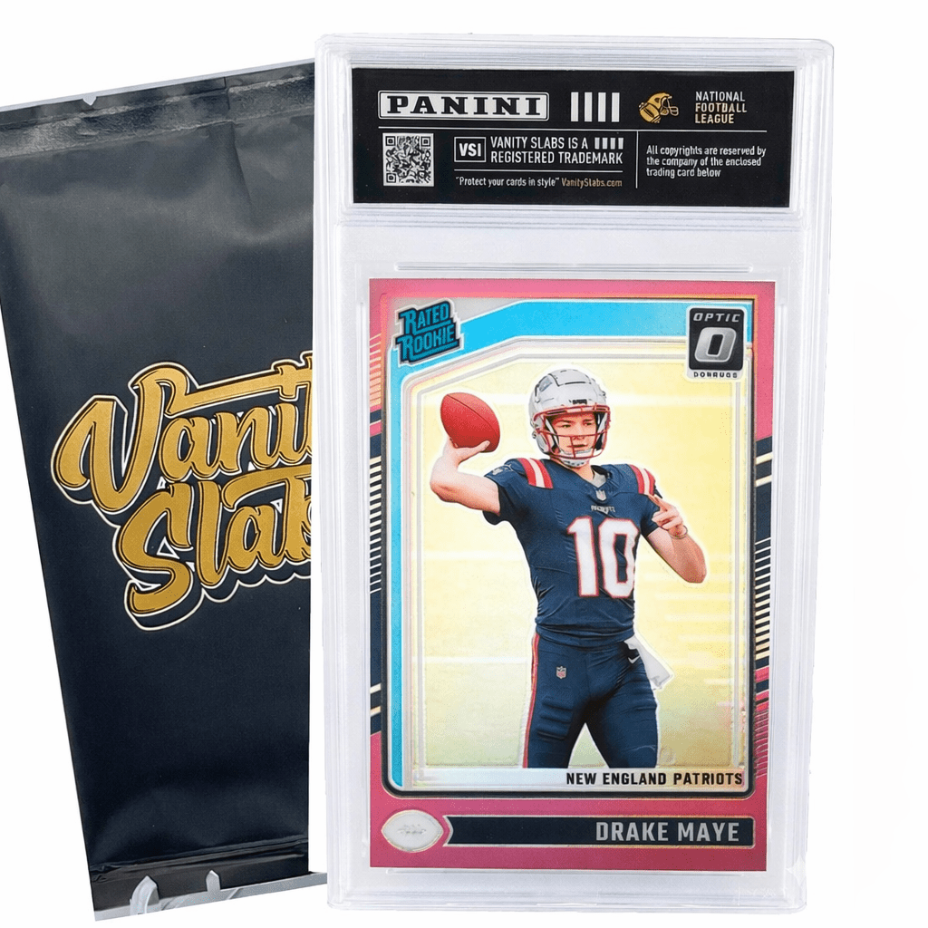 Sports Trading Cards, Football Mystery Display Slab with Black Label or Two-Slab Options for Collectors