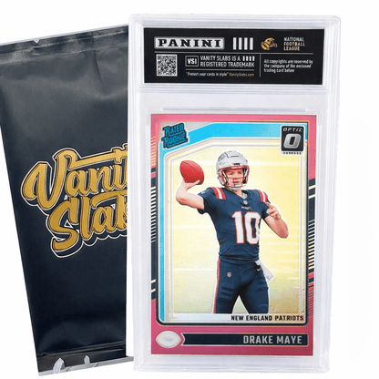 Sports Trading Cards, Football Mystery Display Slab with Black Label or Two-Slab Options for Collectors