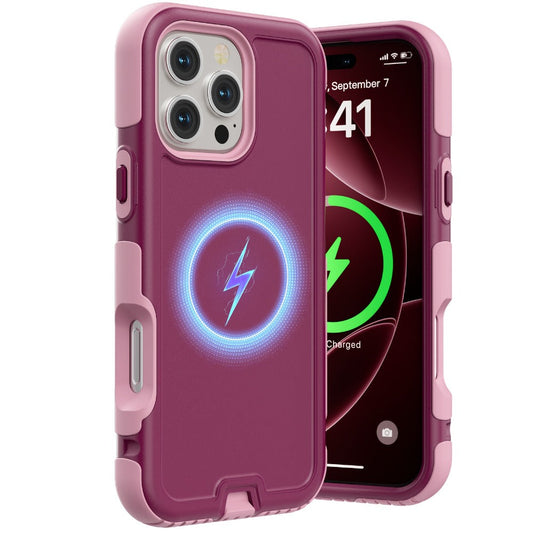 3-Layer Warrior Armor iPhone Case Full Body Shockproof Drop Protection Soft Lining Built-In Dust Plug for iPhone 17 Pro Max 17 Pro 17 Plus 17 16 Pro Max 16 Pro 16 Plus 16 15 Pro Max 15 Pro 15 Plus 15 14 Pro Max 14 Pro 14 Plus 14