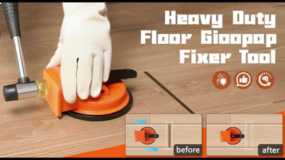 Floor Gap Fixer Tool with 4.84" Suction Cup, Laminate Floor Gap Repair Tool Kit for Vinyl Plank Hardwood Floors, Professional Plank Grabber with Metal Body & Felt Pad, Floor Installation Repair Tool