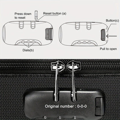 Fireproof Document Organizer Bag with Combination Lock Multi-Compartment Portable File Storage for Home Office Travel Cards Gadgets