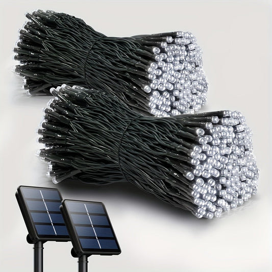 String Lights, IP65 Solar Fairy Lights with Eight Modes, 100- or 200-LED Pack Options and Seven Colors