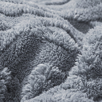 Textured Two-Face Comforter in Elegant Gray or Sapphire Blue with Twin, Full, Queen and King Sizes