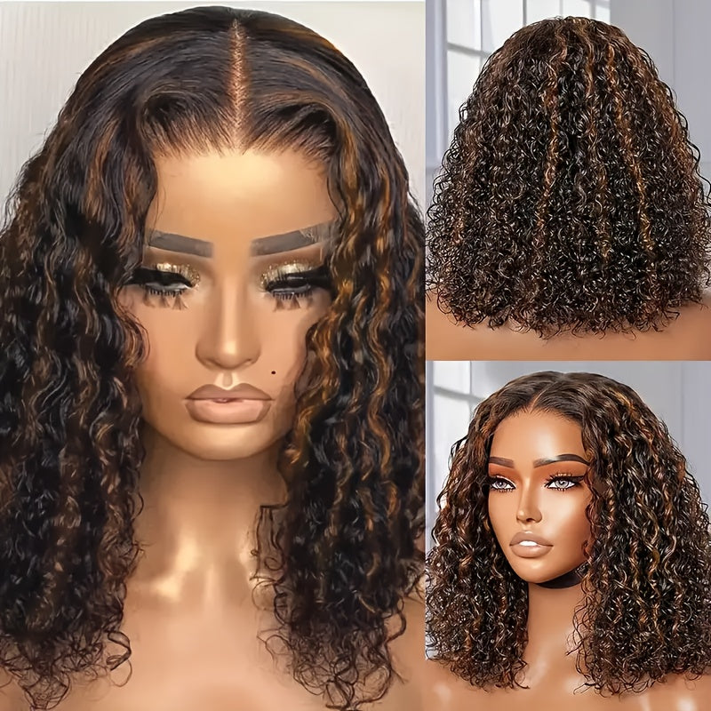 Deep Wave Human Hair Wig with 13x4 HD Lace Front, 180% Density and 14-34 Inch Length Options
