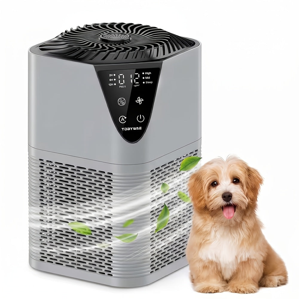 Air Purifier with 3-in-1 True HEPA Filter, 1250 Sq Ft Coverage, Air Sensor and Aroma Function