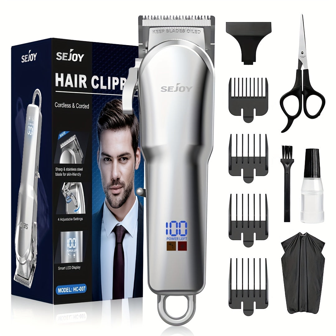 Hair Clipper Seacol Cordless Clipper Configurations with LED Displays, USB Charging and Guide Comb Accessories