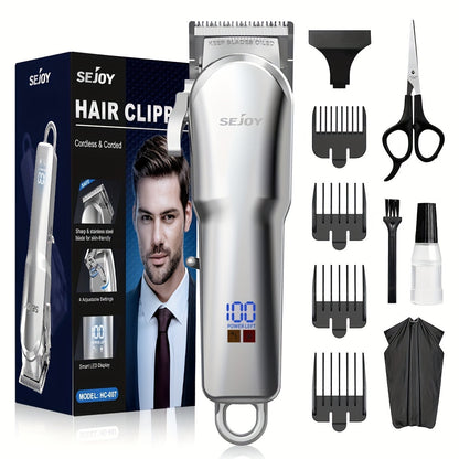 Hair Clipper Seacol Cordless Clipper Configurations with LED Displays, USB Charging and Guide Comb Accessories