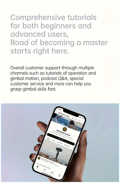 AOCHUAN Foldable 3-Axis Gimbal Stabilizer with Extendable Pole & Panoramic Gesture Control – AI Face Tracking Phone Gimbal, Magnetic Wireless Remote, 360° Rotation for Vlogging, Live Streaming & Travel