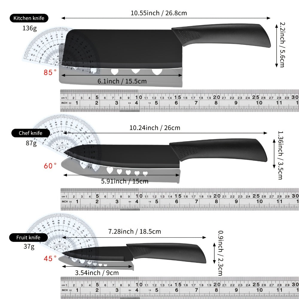 Kitchen Knife Set Professional Forged Chef Knife Set Full Tang Blades with Poultry Shears Meat Knife Carving Knife Cleaver Cooking Gift for Women Home Kitchen