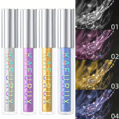 Colored Mascara Set 4pcs for Women — Vibrant Silver Blue Yellow Purple Curling Long-Lasting Formula, Highly Pigmented Bold Eye Makeup for Daily Wear Clubbing Festival Party Looks