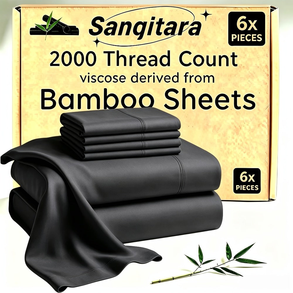 Bamboo-Blend-Style Fitted Sheet in Seven Colors and Twin, Full, Queen or King Checkout Sizes