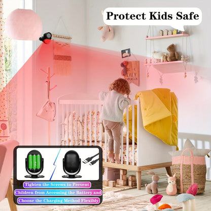 125dB Wireless Motion Sensor Alarm with Siren Light & Remote Control, Indoor Infrared Security Motion Detector for Home