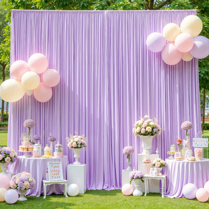 Two-Piece Photography Backdrop Curtain Set, 59 x 118 Inches per Panel, with Rod Pockets and Color Options