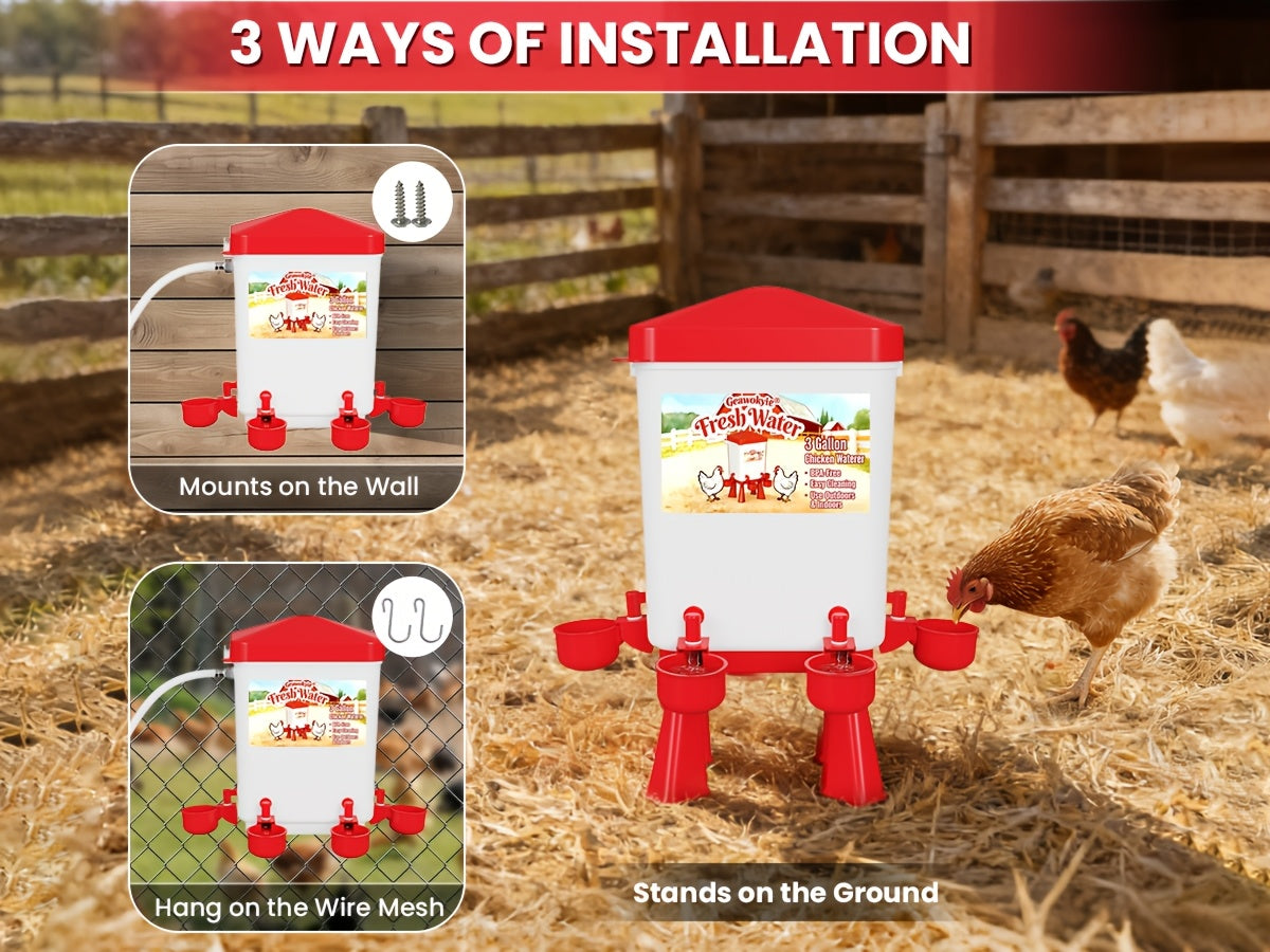Chicken Waterer | Float Valve Hose Connect Continuous Auto Chick Duck