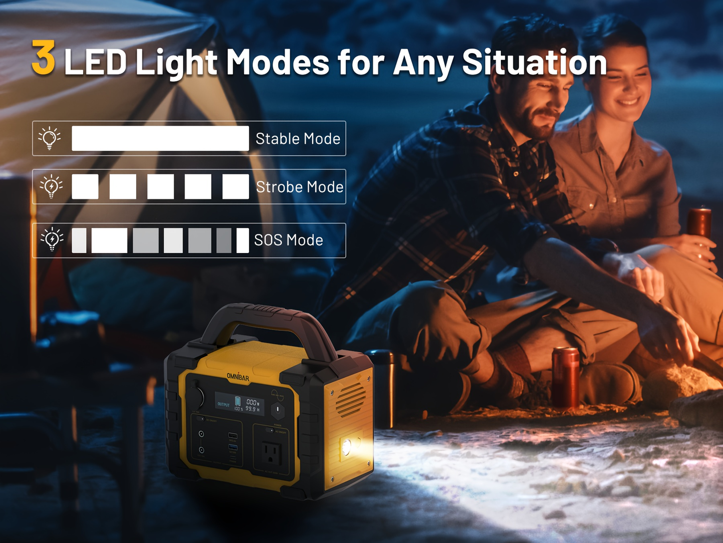 Camping Power Station 294Wh 300W (Peak 600W) – 120V AC Outlets, DC Ports, LED Flashlight, Lithium Battery Backup for Home, Travel, Outdoor & Blackout Emergencies