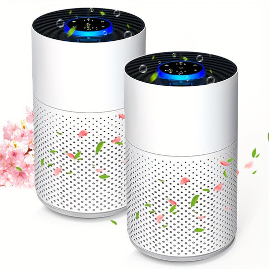 Air Purifier with H13 True HEPA 3-in-1 Filter, Sleep Mode and Single or Two-Unit Color Options