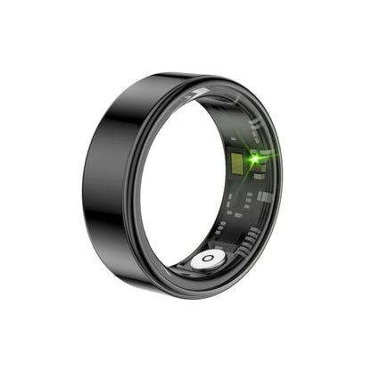 Smart Ring Health & Fitness Tracker Titanium – IP68 Waterproof, Sleep Heart Rate Step Calorie Stress Monitor, BLE 5.3 Magnetic Charging, Android iOS Compatible | Men Women Gift | Black Silver