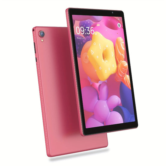 Android 12 Tablet 10 Inch Quad-Core Processor IPS Touchscreen WiFi Dual Camera Expandable Storage Long Battery Life Portable Pad for Work School Streaming Entertainment Pink