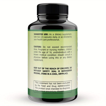 Soursop Graviola Capsules 24-in-1 Herbal Blend — Turmeric Spirulina Sea Moss Vitamin D3 Bitter Leaf | Immune Defense Antioxidant Gut Energy Support | 60 Capsules Per Bottle