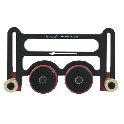 Feather Board Roller Guide for Table Saw – Aluminum Alloy One-Way Safety Stock Feeder with T-Track Mount, Anti-Kickback Woodworking Press Guide Tool