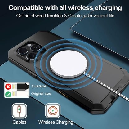 Metal Silicone Heavy Duty iPhone Case Full Body Protection – Anti-Drop Dustproof Shockproof Cover for iPhone 11 12 13 14 15 16 17 Air Plus Pro Pro Max | High-End Fashion Design