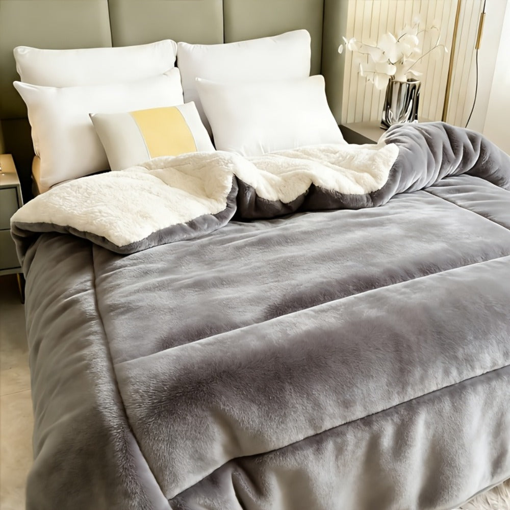 Reversible Sherpa Fleece Comforter Set in 40 Size and Color Options for Twin XL, Full, Queen or King Beds