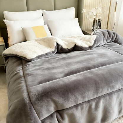 Reversible Sherpa Fleece Comforter Set in 40 Size and Color Options for Twin XL, Full, Queen or King Beds