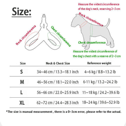 Dog Leash & Harness Set – Outdoor Safety Leash for Large Medium Small Dogs, M/L/XL, Brown Black Red