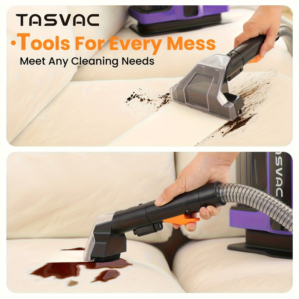 Portable Spot Cleaner for Carpet & Upholstery | Dual Brush Power Suction Stain Remover with Multifunctional Tools – Deep Cleans Sofa, Car Seats, Stairs & Pet Stains