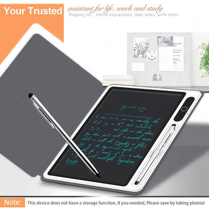 10.1-Inch Pink LCD Writing Tablet with Folding Protective Case, Stand Position and Included Stylus