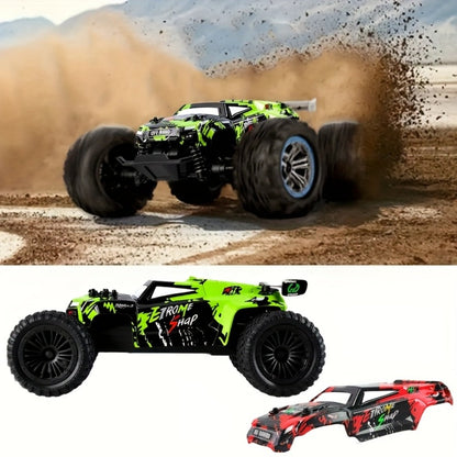 Remote Control Car, 1:16 Scale Alloy Off-Road Truck with 2.4GHz Control, 45KM/H Source Speed, LED Lights and Rechargeable Battery