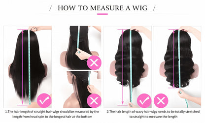 4x4 Lace Closure Straight Human Hair Wig in Natural Black with 12, 22 or 28 Inch Options for Women