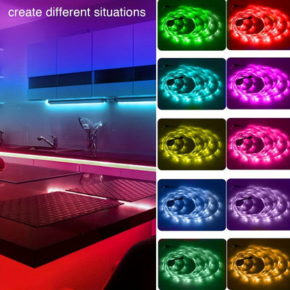 LED Strip Lights for Room Color Changing – 44-Key Remote, Dimmable, Timer, Cuttable, USB Powered | 16.4FT to 98.4FT | Bedroom, Gaming Room, Party & Holiday Decor