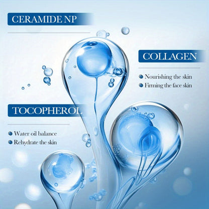 Face Serum Collagen Ampoule Set with 30 Individually Packed Blue Essence Vials in a Retail Box