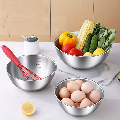 3-Piece Mixing Bowl Set with Small, Medium and Large Nested Bowls and Source-Marked Dimensions