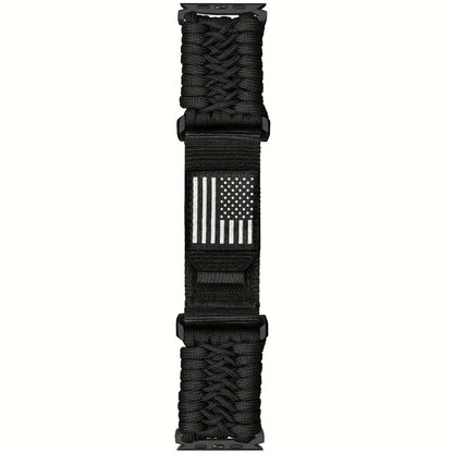 Watch Band with Woven Nylon Loop, Adjustable Metal Buckle and Three Wrist Ranges for Apple Watch Sizes