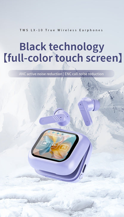 Wireless Earbuds Bluetooth 5.4 with ANC and ENC, LED Touchscreen Case and 48-Hour Playtime