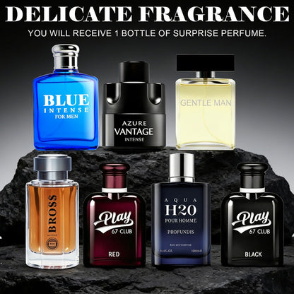 Men's Cologne Surprise Pack 100ml - Curated Fragrance Spray 3.38oz | Spicy Woody Grapefruit Saffron Coffee Lavender Cinnamon Scents Signature Cologne Gift for Him