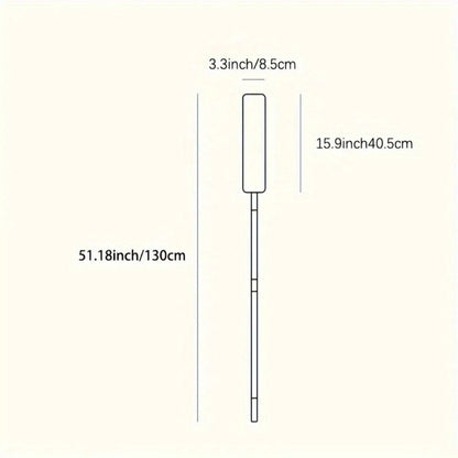 Six-Piece Dust Removal Brush Set with Five Interchangeable Heads and Extendable Gap Duster for Furniture and Floors