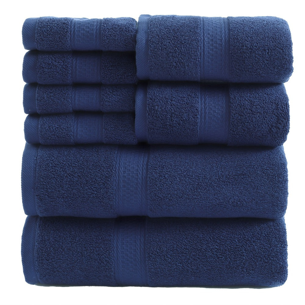 Towel Set 8 or 16 Piece Thickened Bath, Hand and Washcloth Collection in Multiple Solid Colors