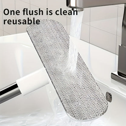 Window Screen Cleaning Brush with 30.7-Inch Telescopic Handle, 6.26-Inch Double-Sided Head and Storage Holder