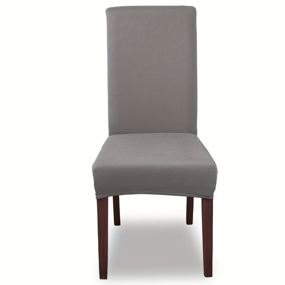 Chair Cover Set of 4 or 6 Stretch Milk-Fiber Dining Slipcovers in Eight Available Color Choices
