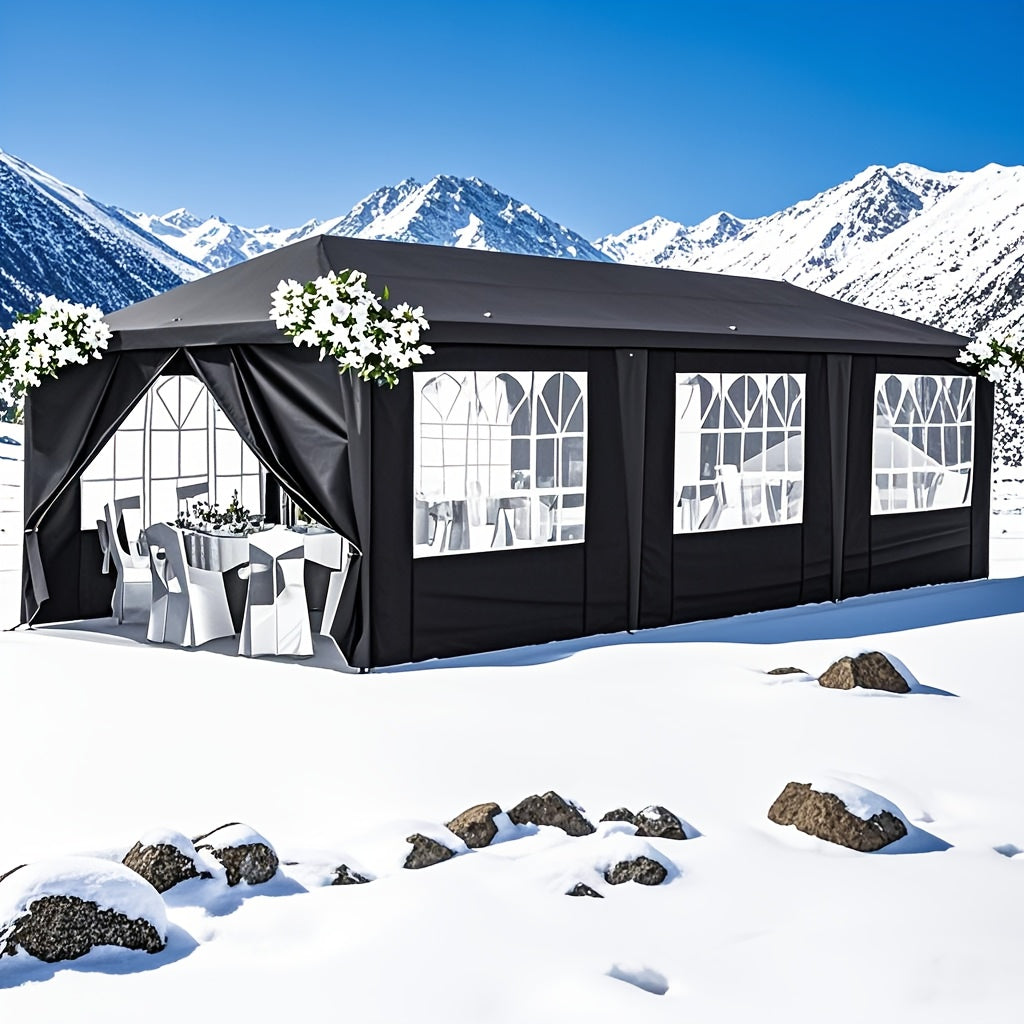 Party Tent Black Waterproof Iron Frame | Wedding Patio Camping Gazebo
